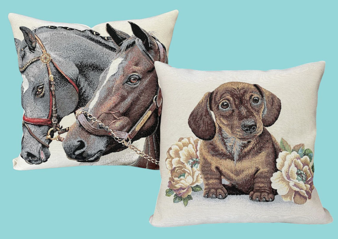 Pferd-Dackel-Kissen